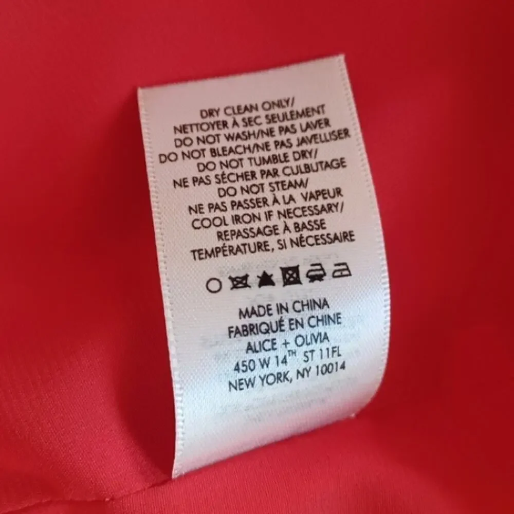 Alice + Olivia Shaylee Mini Skirt Poppy Red 6 - Picture 12 of 13